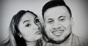A SWEET COUPLE | Pencil & Charcoal Sketch This is a Handmade Sketch made with Pencil & Charcoal “COUPLE”.  One of my client/customer (FEMALE) from New Zealand, wanted me to draw her friend’s portrait for her. The picture provided by her was so blurry, so I somehow managed to draw this picture for her.  SIZE: A3  Created by © Kamal Nishad. All rights reserved. kamalnishad.com