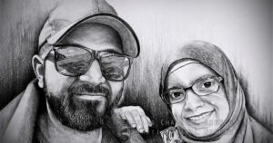 CUTE COUPLE | Pencil & Charcoal Sketch Title : CUTE COUPLE Medium : Pencil & Charcoal Sketch Size : A3 Paper size (Sketch size 29.7 x 42.0 cm*) Artist : Kamal Nishad    This is a Handmade/hand-drawn Sketch made with Pencil & Charcoal “CUTE COUPLE”.  This is a Gift from One of my Client to their friends. ?  SIZE: Paper size A3 (work area 11.7 x 16.5 inches *estimated)  Created by © Kamal Nishad. All rights reserved. kamalnishad.com
