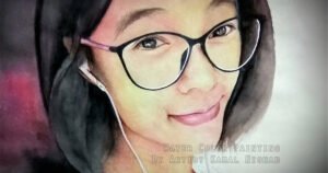 PORTRAIT OF A CHINESE FRIEND | Water Color Painting This is a “Water Color Portrait Painting” of my beautiful Chinese Friend.  Created by © Kamal Nishad. All rights reserved. kamalnishad.com