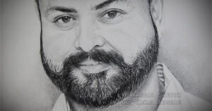 PORTRAIT OF A MAN | Pencil & Charcoal Sketch This is a Handmade Sketch created with Pencil & Charcoal “NB”.  One of my client/customer (Girl) wanted me to draw his husband’s portrait for his birthday.  SIZE: A3  Created by © Kamal Nishad. All rights reserved. kamalnishad.com
