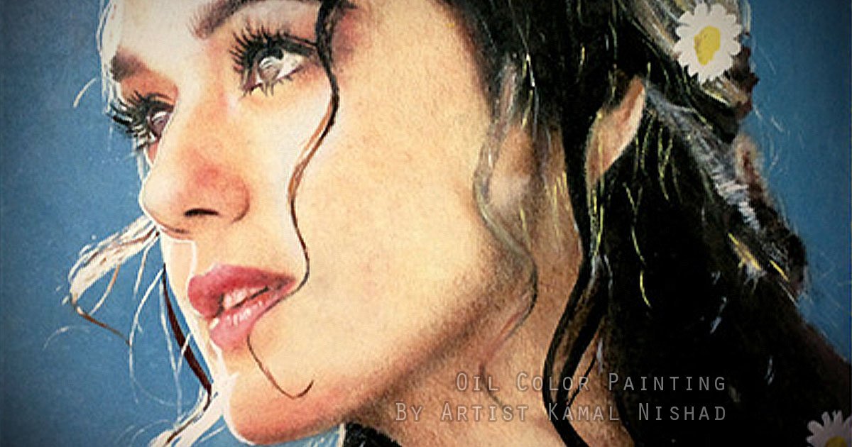PREITY ZINTA - Oil Color Painting - by Artist Kamal Nishad +91 9501247988_ 1200 x 630