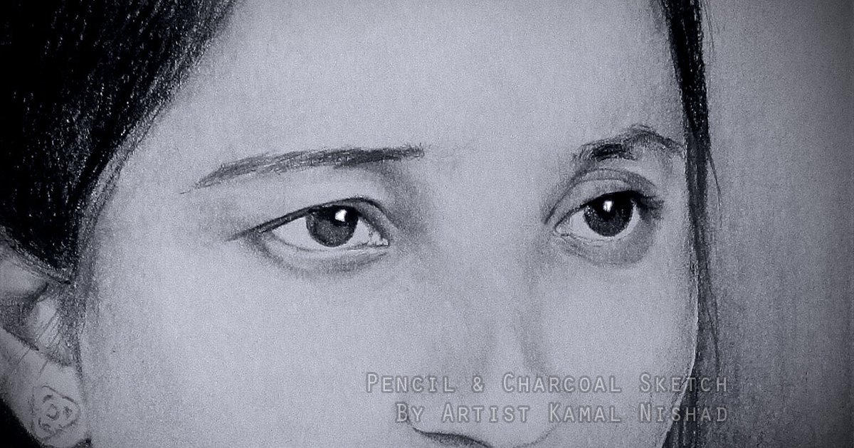 SMILE | Pencil & Charcoal Sketch This is a Handmade Sketch made with Pencil & Charcoal “SMILE”. One of my client/customer (FEMALE), wanted me to draw her MOM’s portrait for her birthday present. So that here is the result. SIZE: A3 Created by © Kamal Nishad. All rights reserved.
