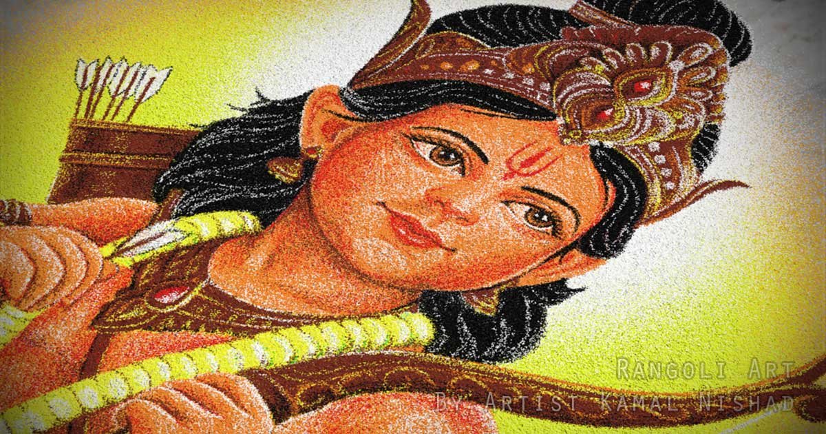 Rangoli Art - Shree Ram Ji _ Thumbnail 1200x630