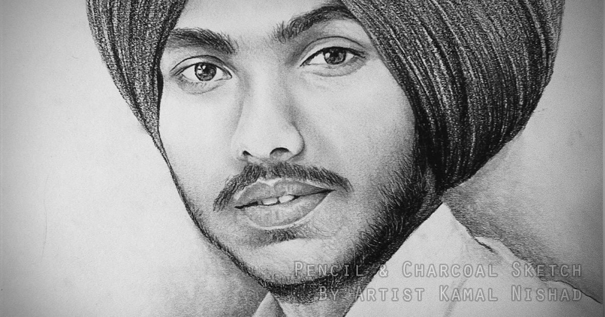 GRACE-IN-TRADITION_-Pencil-and-charcoal-sketch-by-artist-Kamal-Nishad_-9501247988-_-1200-x-630-VIDEO-THUMBNAIL-www.kamalnishad.com_-1