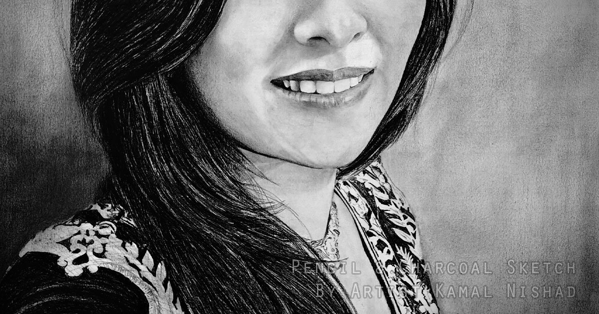 A-SMILE-With-A-STORY-Pencil-and-charcoal-sketch-by-Artist-Kamal-Nishad-91-9501247988-www.kamalnishad.com-1200-x-630-VIDEO-THUMBNAIL_